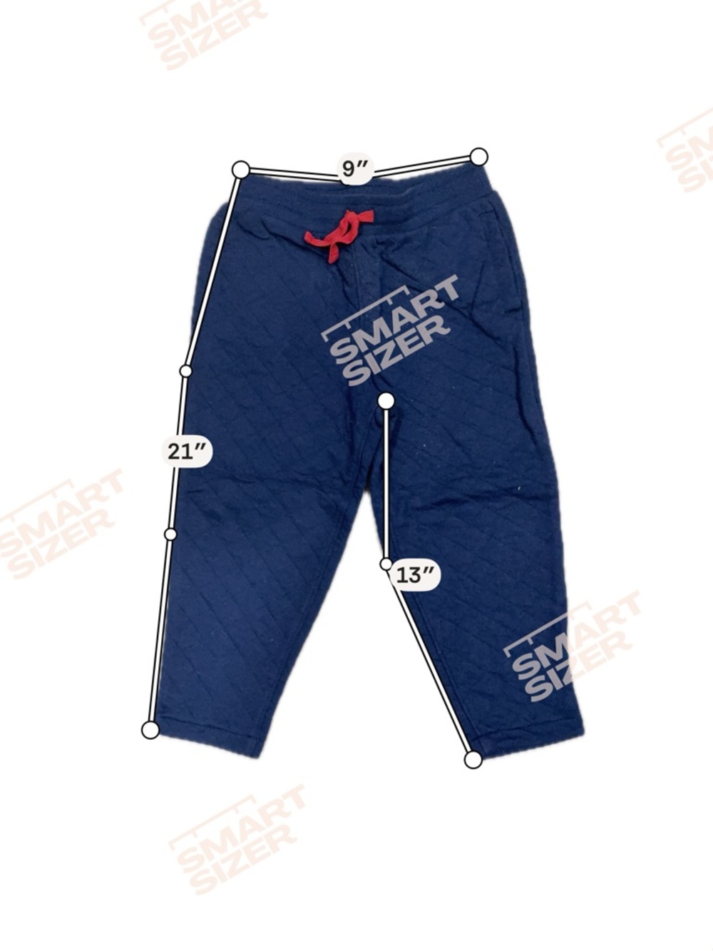 Janie and Jack Navy Quilted kids Joggers - Picture 2 of 3